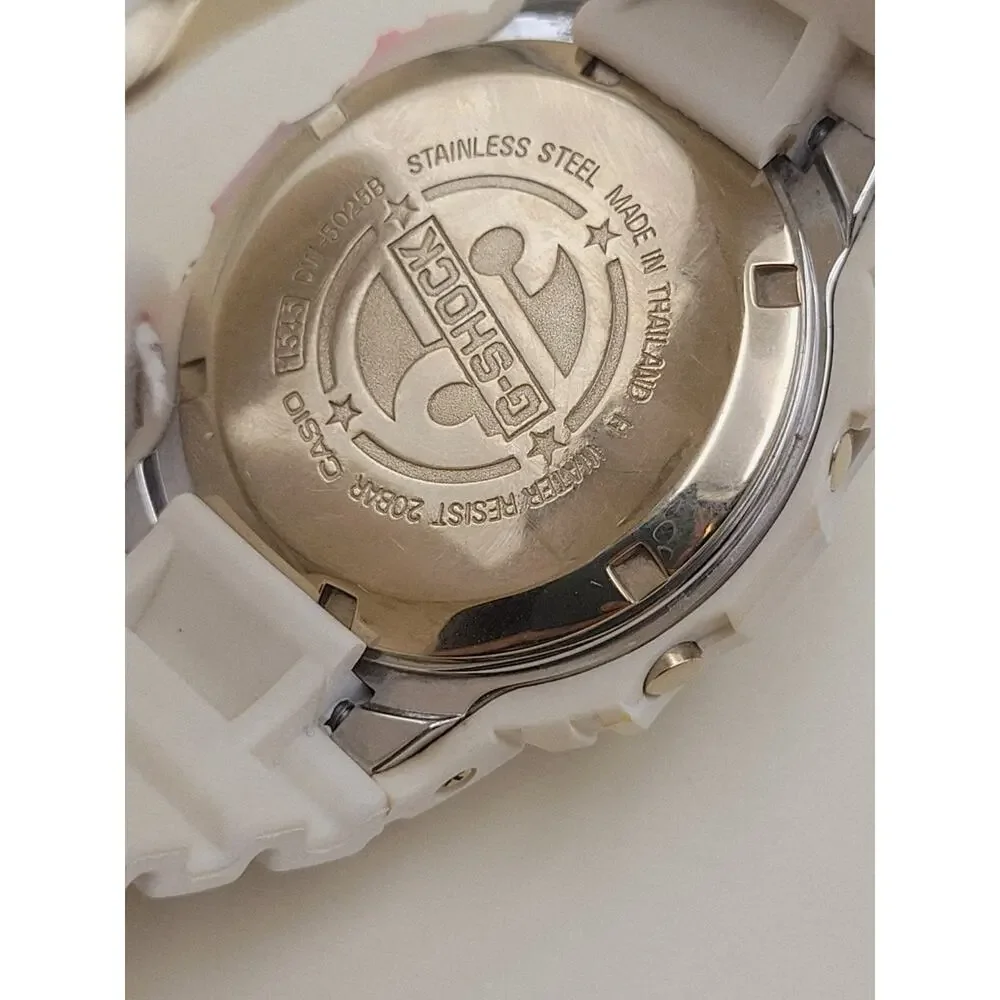 Casio G-Shock DW-5625B 25th Anniversary Mens Watch White Gold Resin Stainless